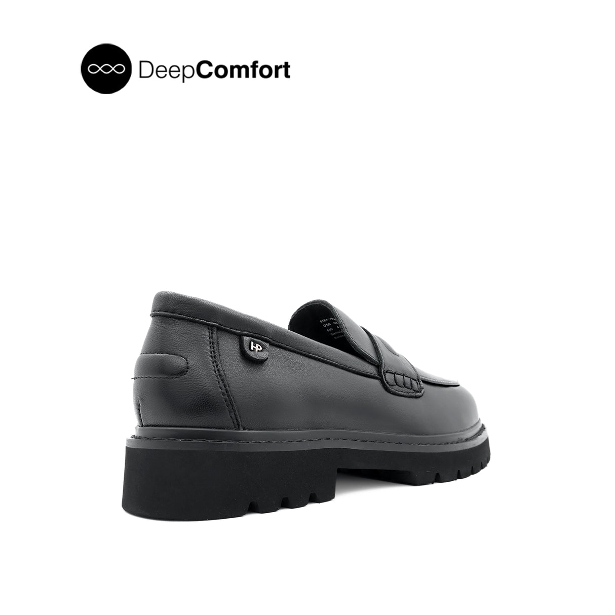 Patsey Slip On Penny Women's Shoes - Black Leather