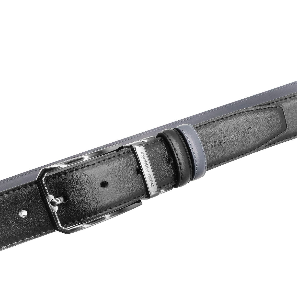 Daniel Pin Clip Reversible Men's Belt - Black & Grey