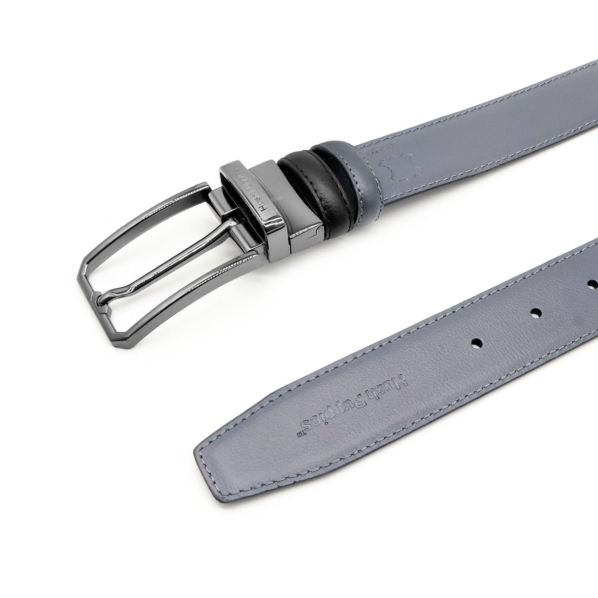 Daniel Pin Clip Reversible Men's Belt - Black & Grey
