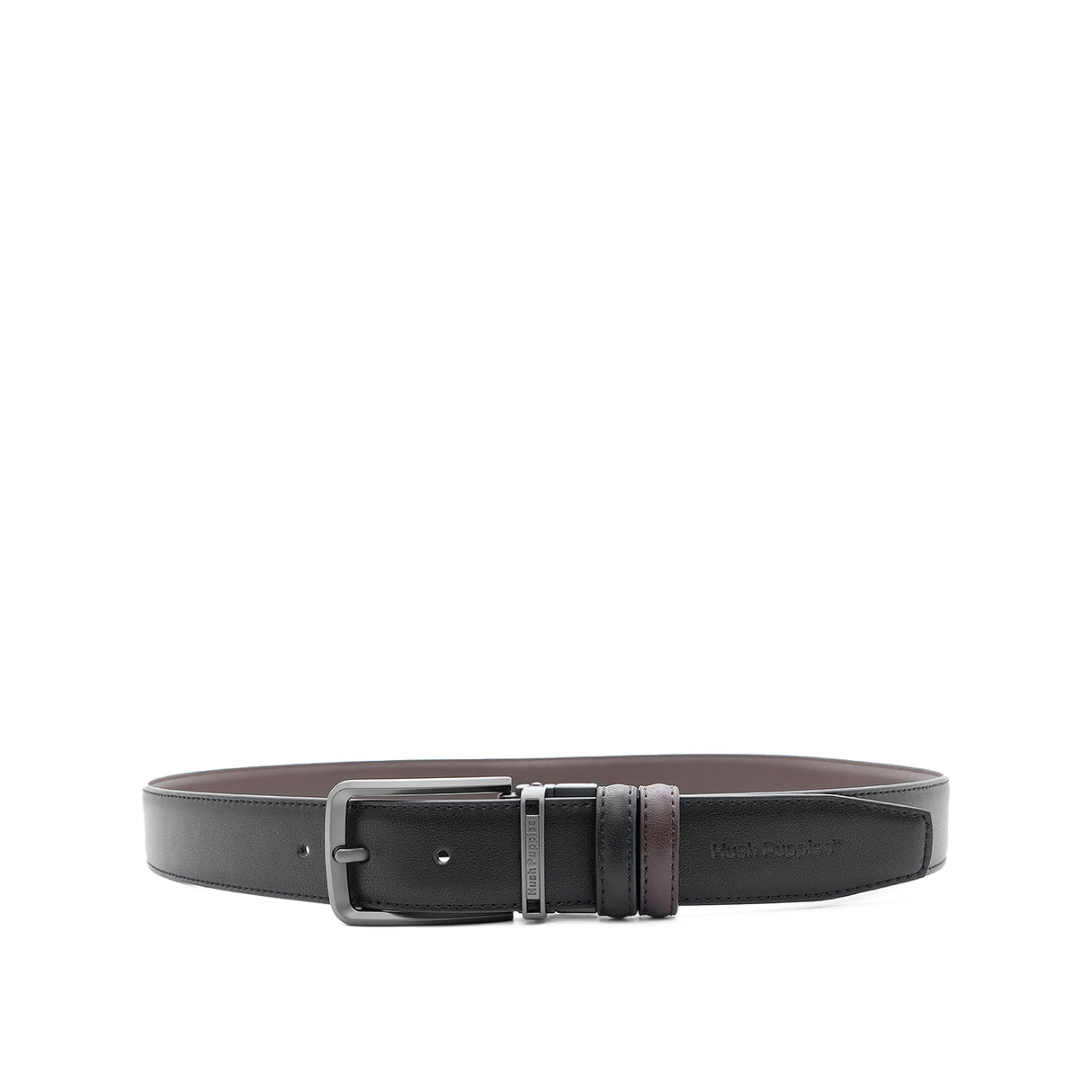 Ester Pin Clip Reversible Men's Belt - Black & Dark Brown