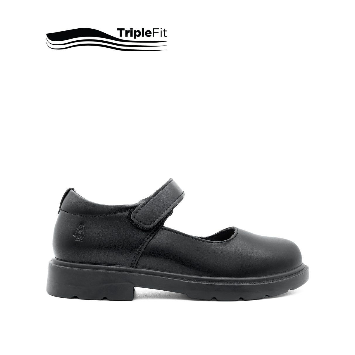 Lily Mary Jane Plain Toe Girl's Shoes - Black Leather