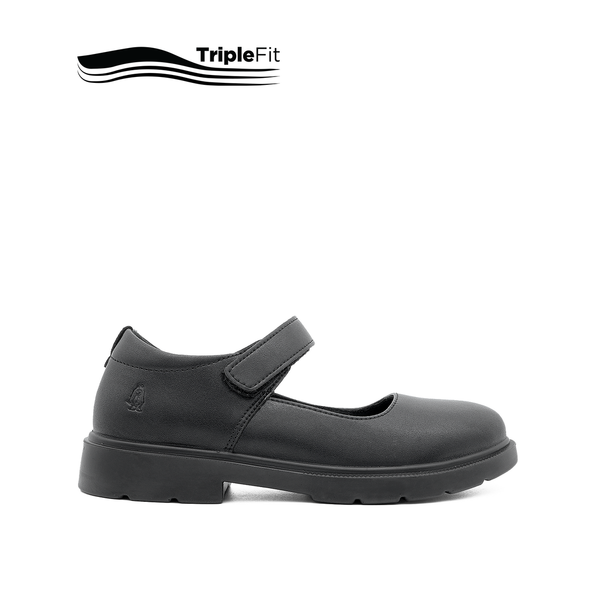 Lily Mary Jane Plain Toe Girl's Shoes - Black Leather