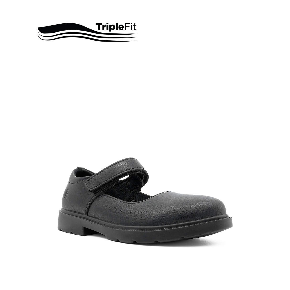 Lily Mary Jane Plain Toe Girl's Shoes - Black Leather