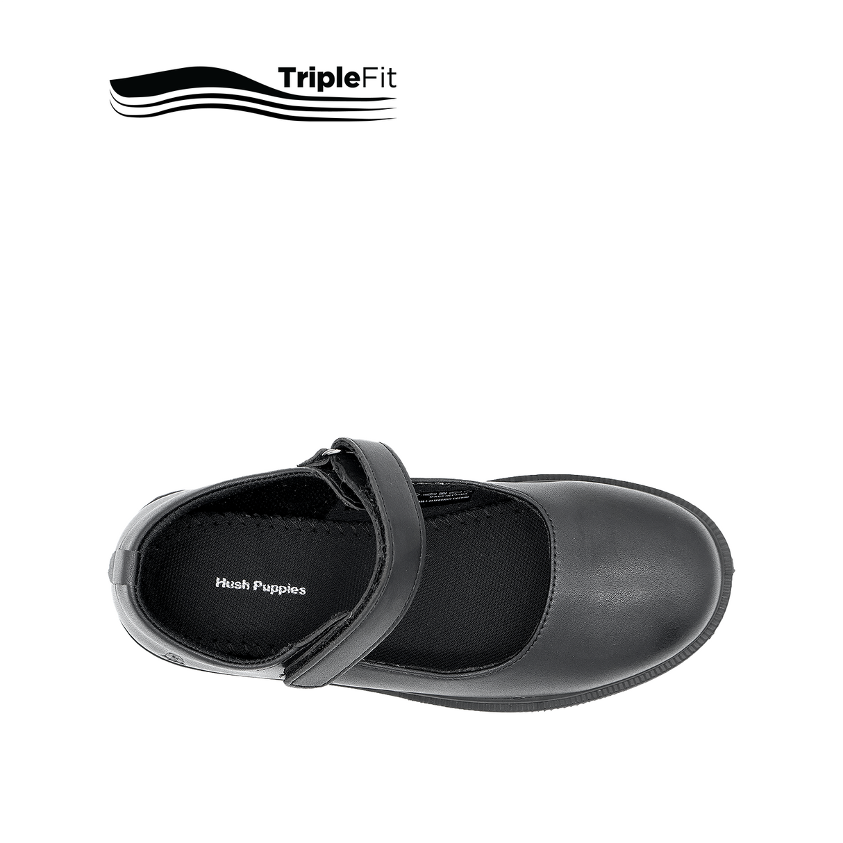 Lily Mary Jane Plain Toe Girl's Shoes - Black Leather