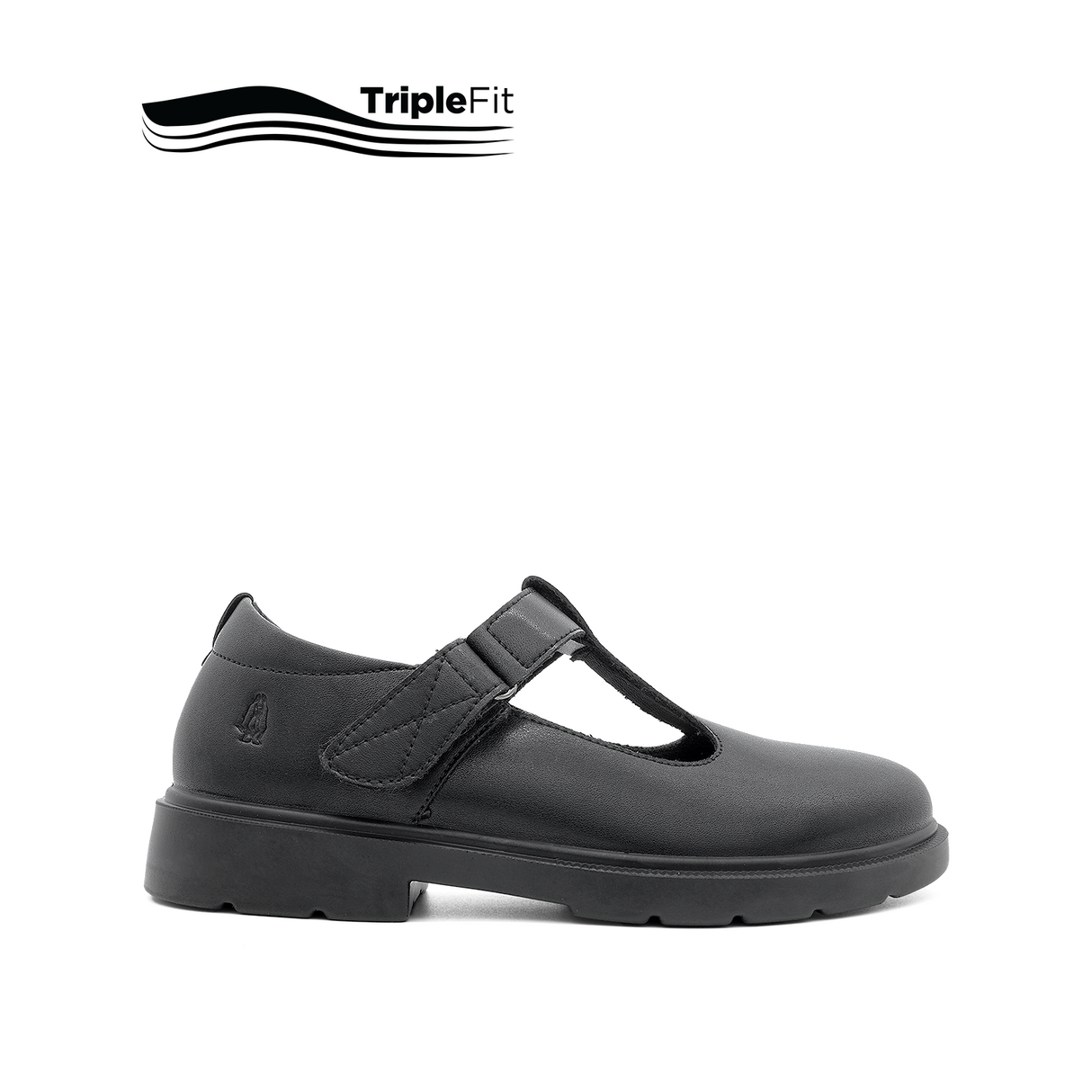 Lily T-Bar Plain Toe Girl's Shoes - Black