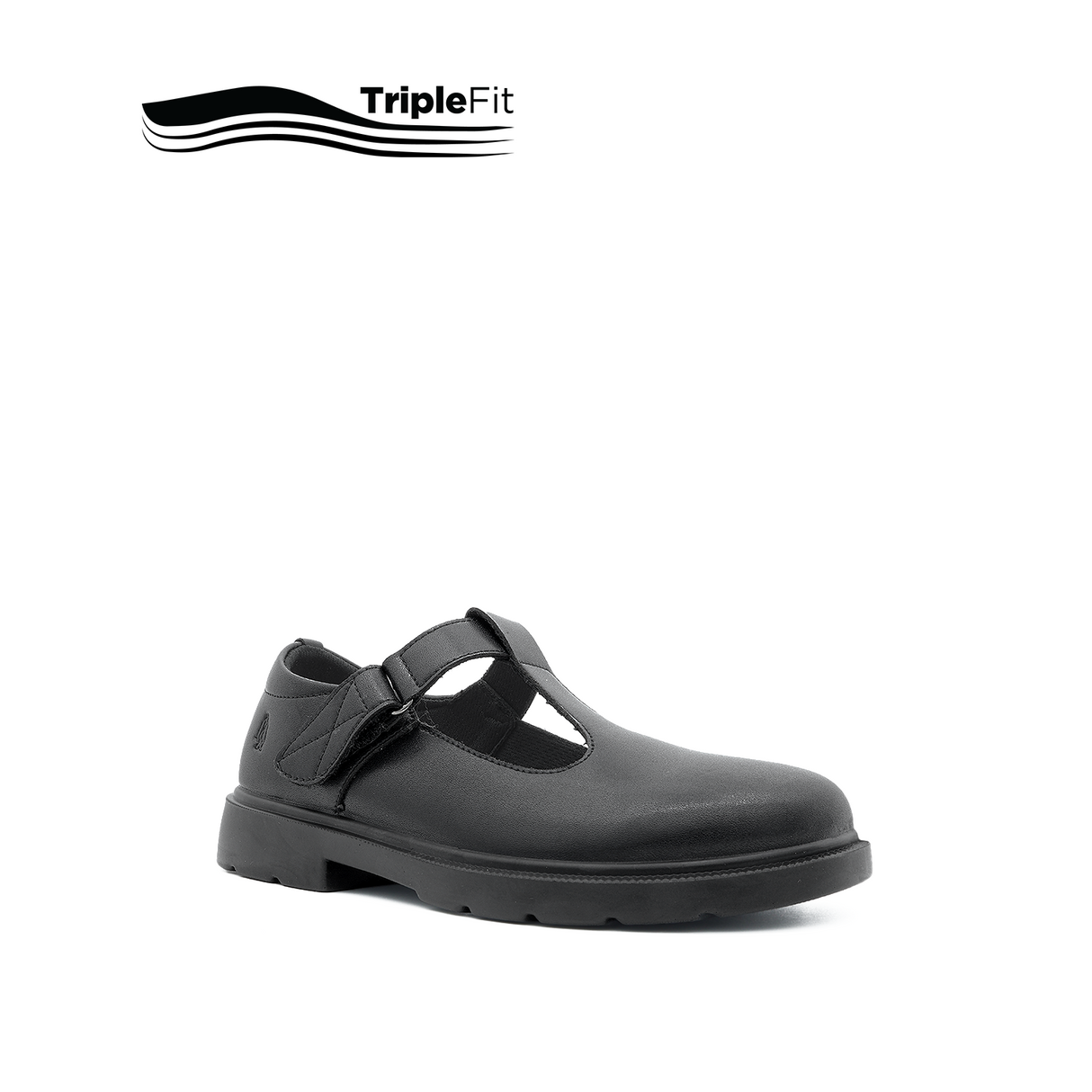 Lily T-Bar Plain Toe Girl's Shoes - Black