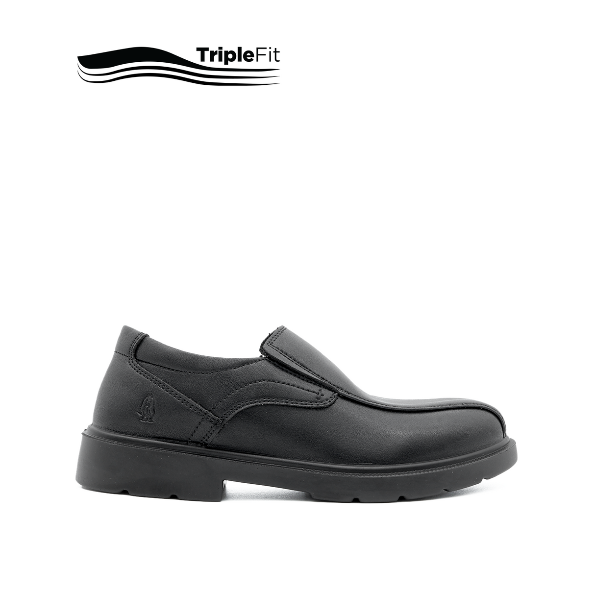 Mylo Lace Up Apron Toe Boy's Shoes - Black