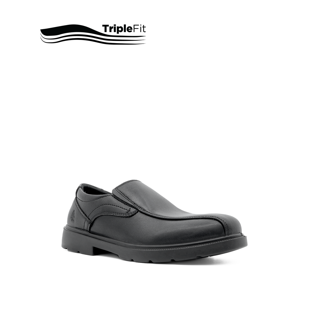 Mylo Lace Up Apron Toe Boy's Shoes - Black