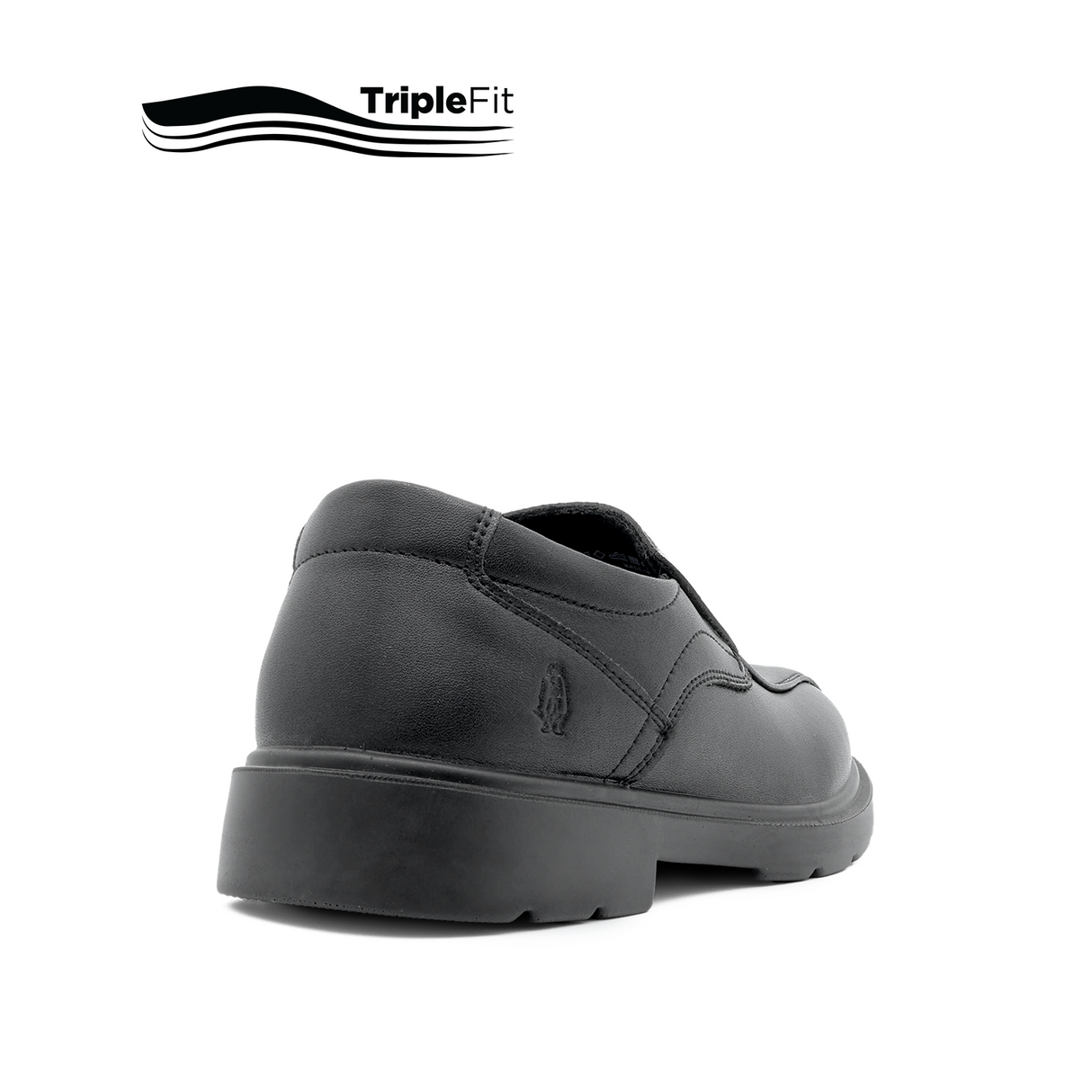 Mylo Lace Up Apron Toe Boy's Shoes - Black