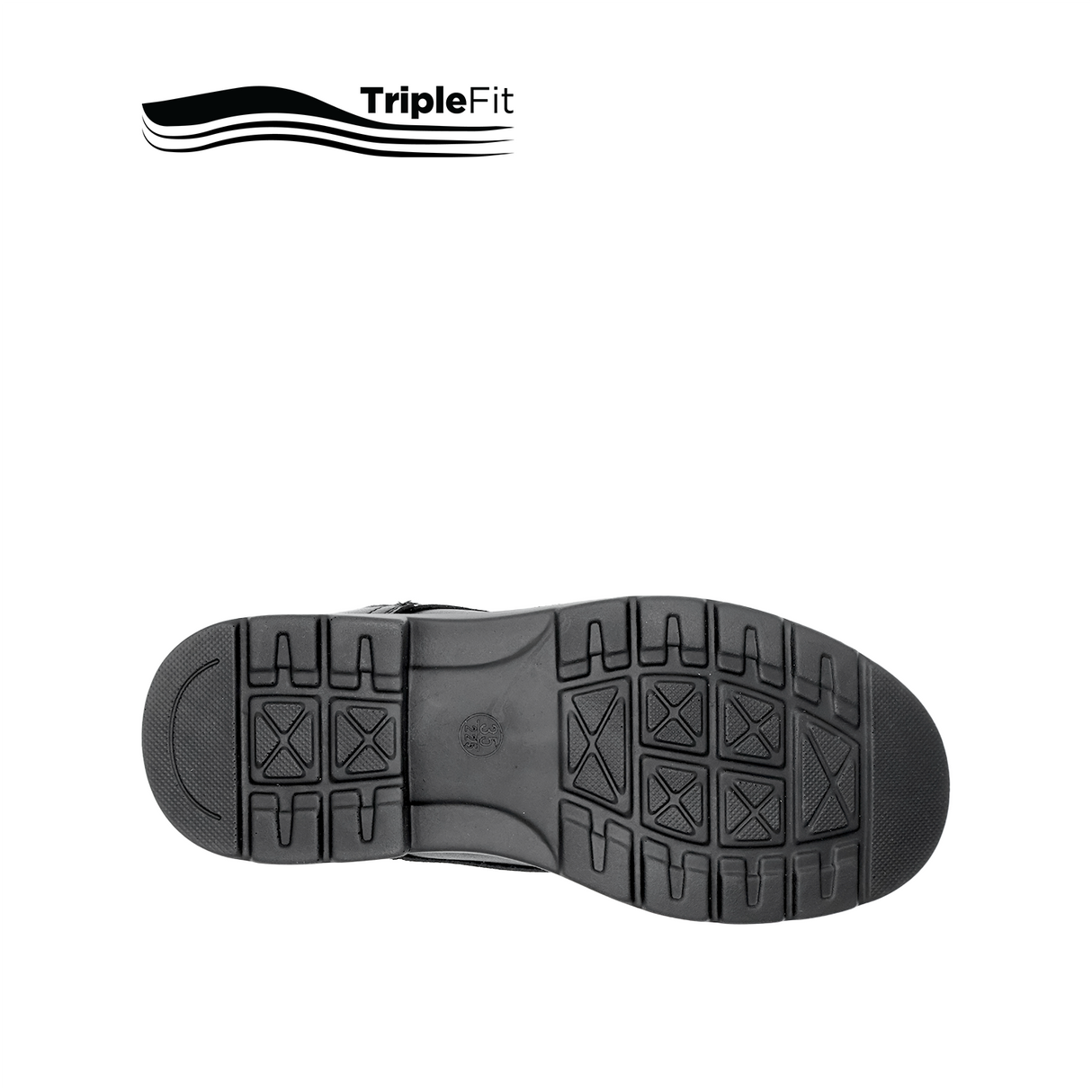 Mylo Lace Up Apron Toe Boy's Shoes - Black