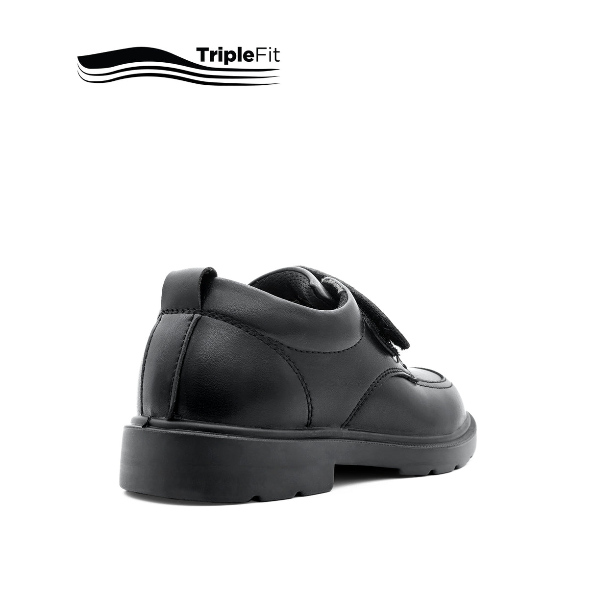 Mylo Velcro Boy's Shoes - Black Leather