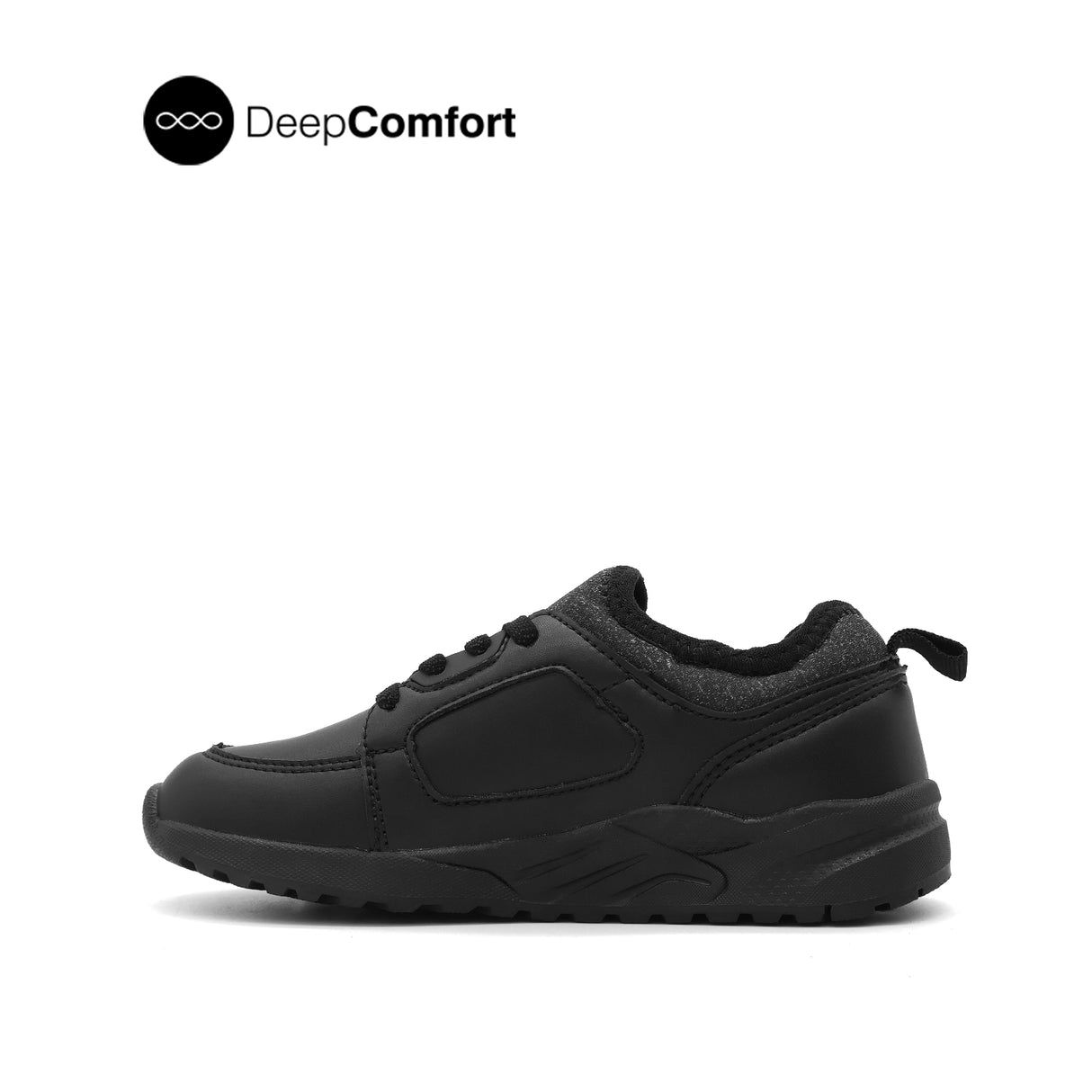 James Slip On Boy's Shoes - Black Leather