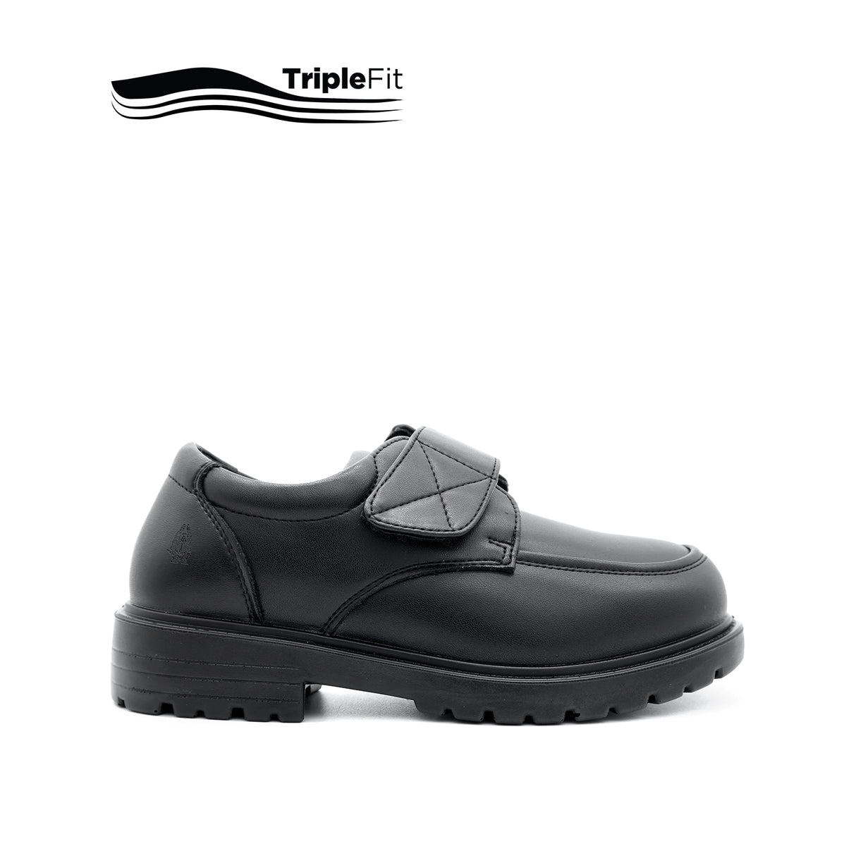 Peter Velcro Boy's Shoes - Black Leather