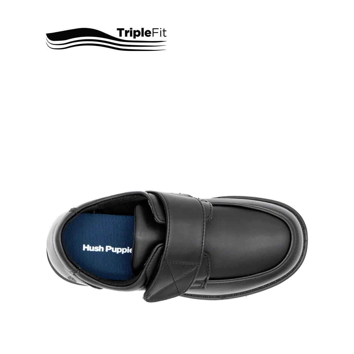 Peter Velcro Boy's Shoes - Black Leather