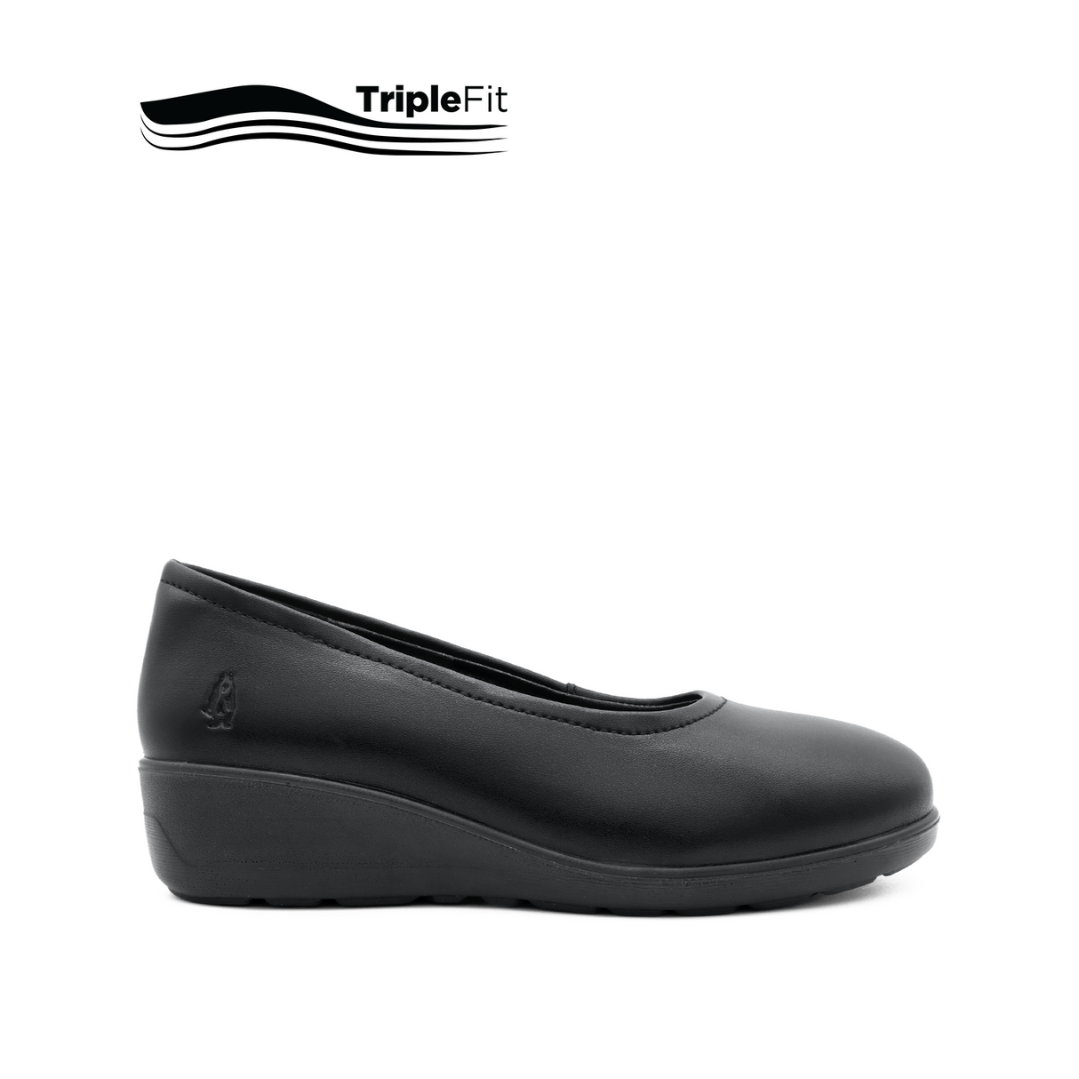 Sarah Slip On Girl's Shoes - Black Leather