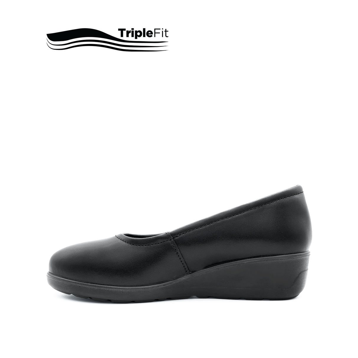 Sarah Slip On Girl's Shoes - Black Leather