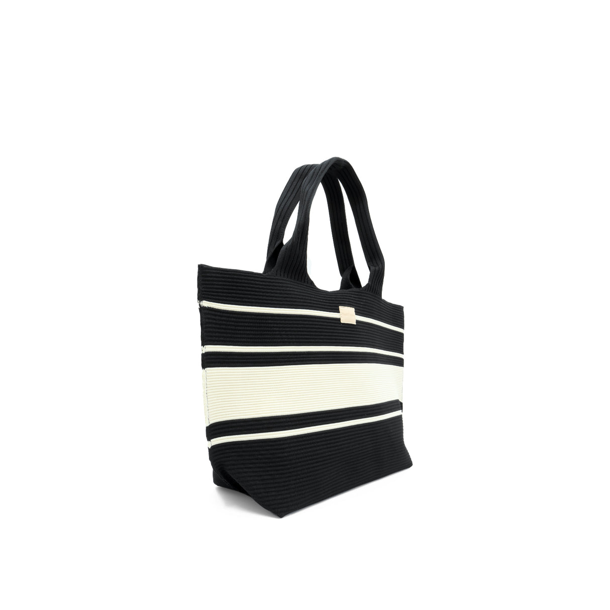 Claudia Knit Tote Women's Bag - Black/Beige