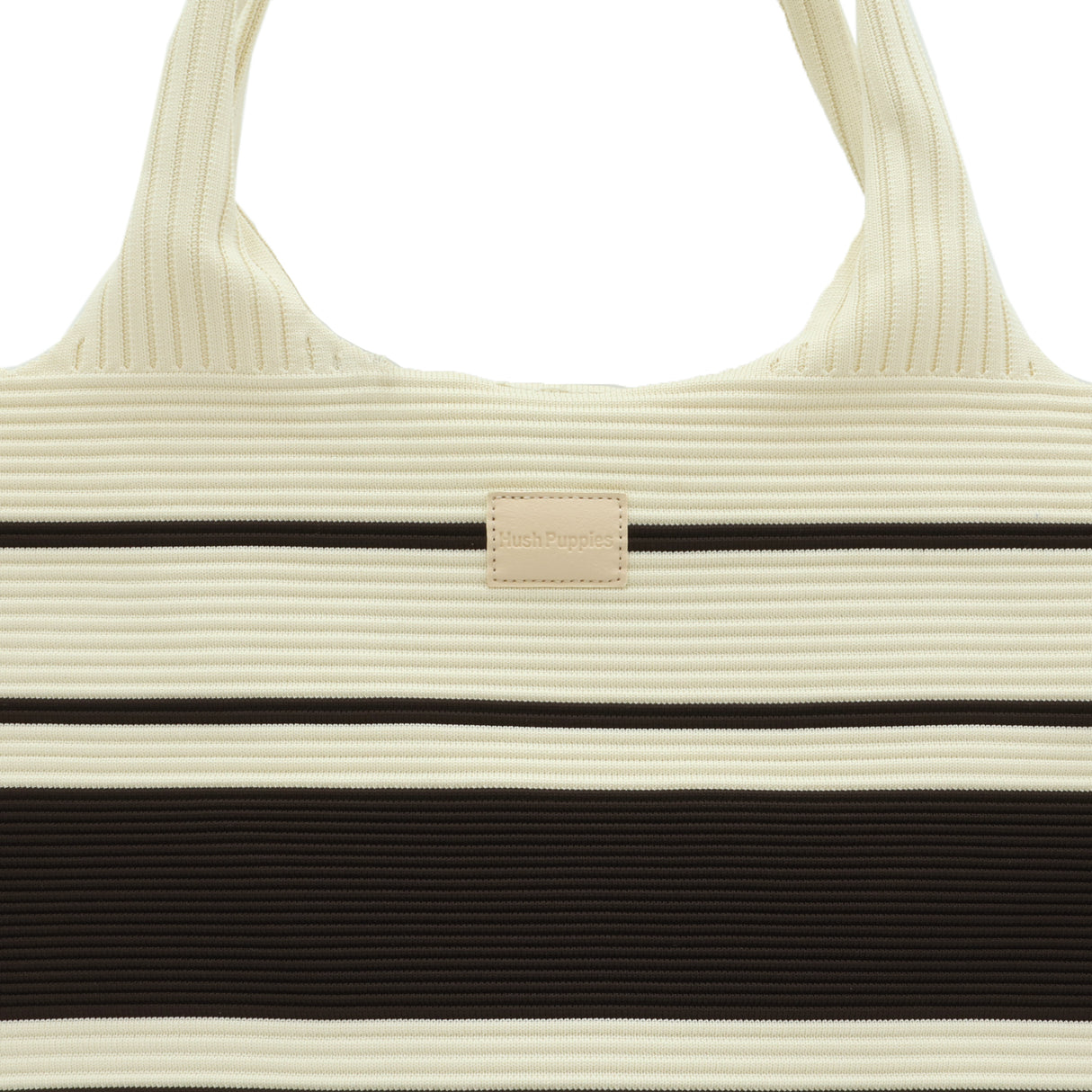 Claudia Knit Tote Women's Bag - Beige/Dark Brown