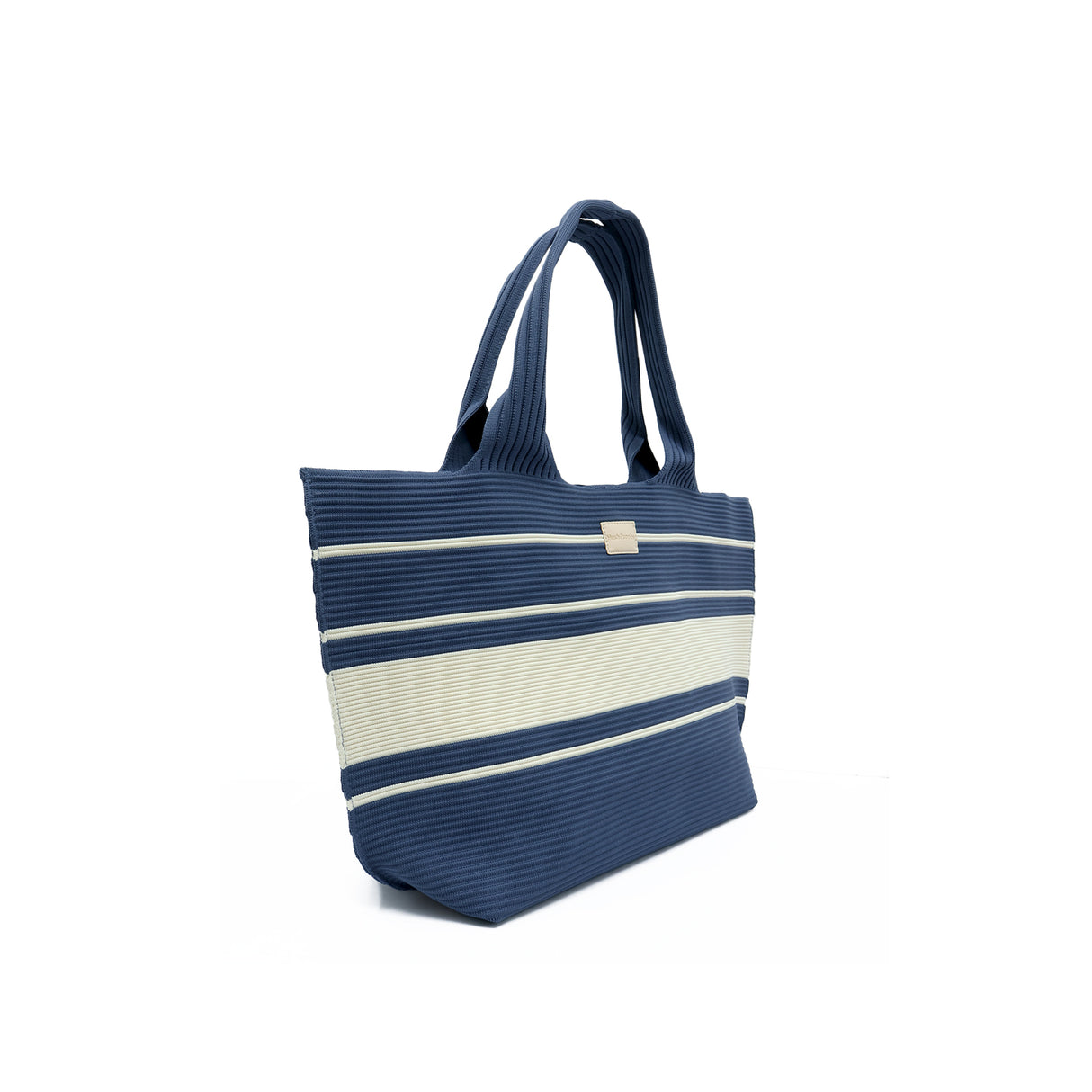 Claudia Knit Tote Women's Bag - Navy/Beige
