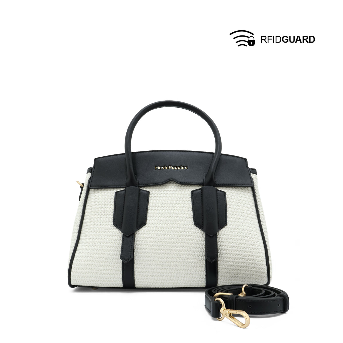 Chiara Satchel Women's Bag - Cream/Black Hush Puppies Philippines