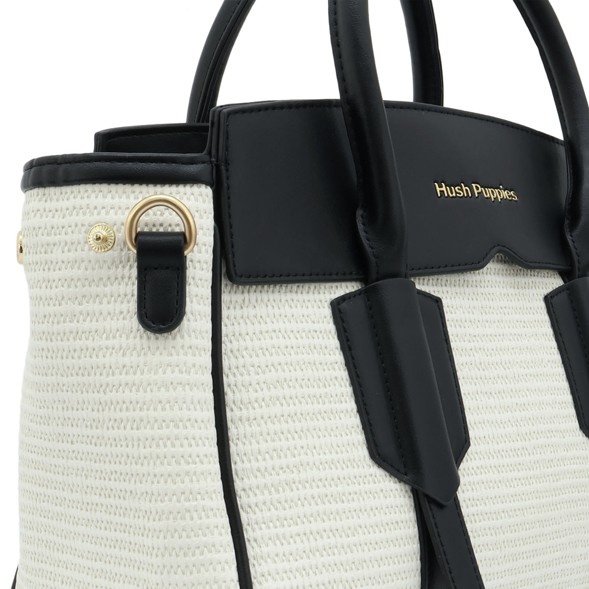 Chiara Satchel Women's Bag - Cream/Black Hush Puppies Philippines