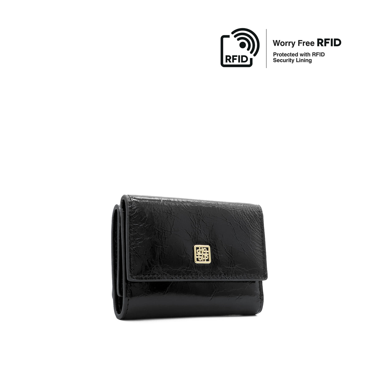 Cassandra Tri-Fold Women's Wallet - Black