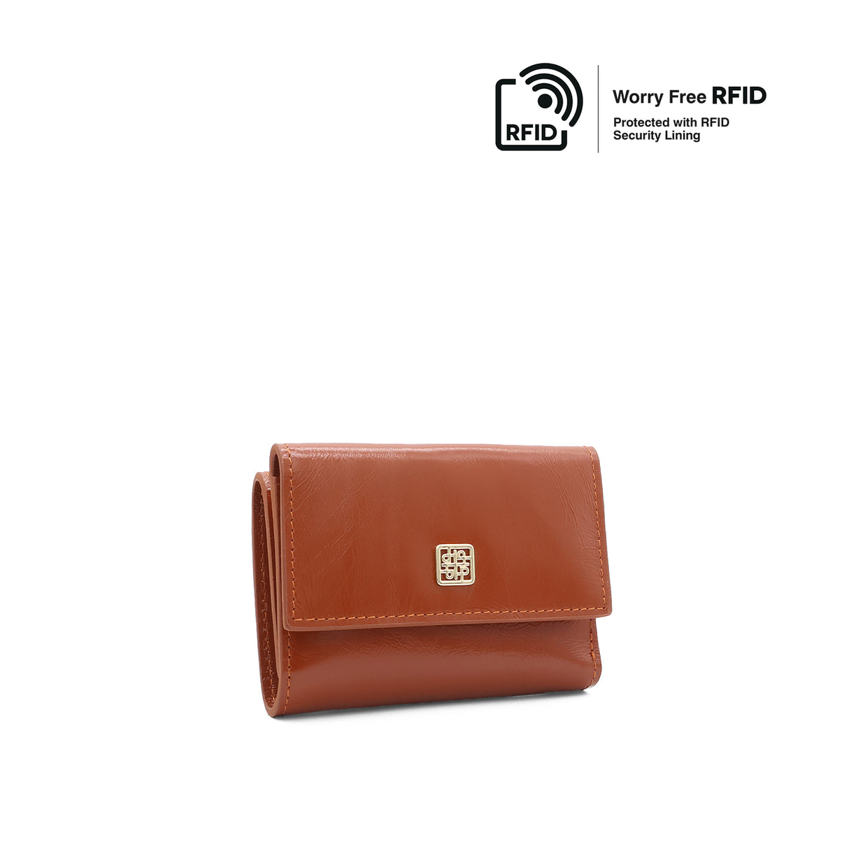 Cassandra Tri-Fold Women's Wallet - Tangerine