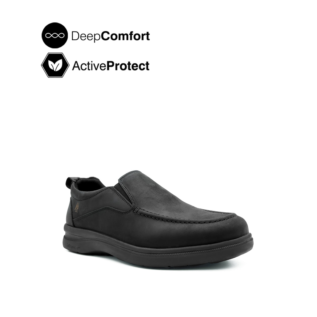 Tanveer Venetian Men's Shoes - Black Nubuck Leather Hush Puppies Philippines