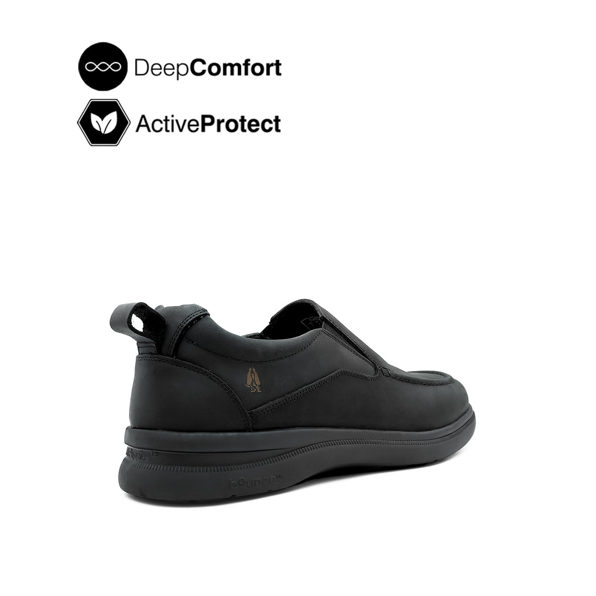 Tanveer Venetian Men's Shoes - Black Nubuck Leather Hush Puppies Philippines
