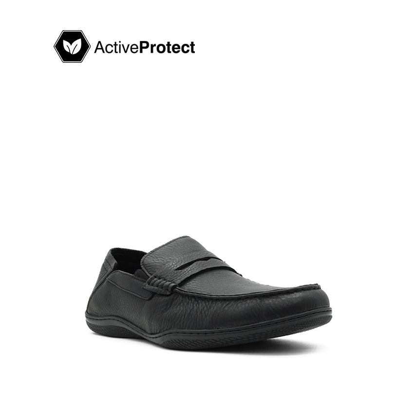 Jalen Penny Men's Shoes - Black Tumbled Leather