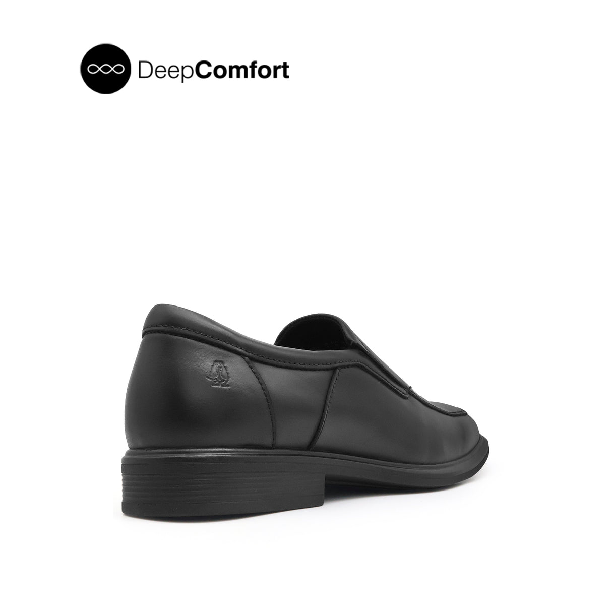 Osrik Slip On Apron Toe Men's Shoes -Black Leather