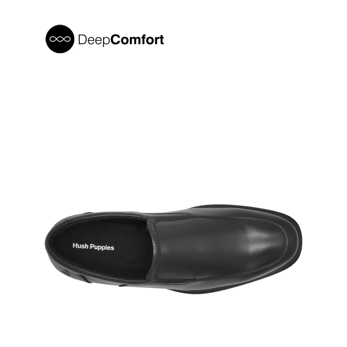 Osrik Slip On Apron Toe Men's Shoes -Black Leather