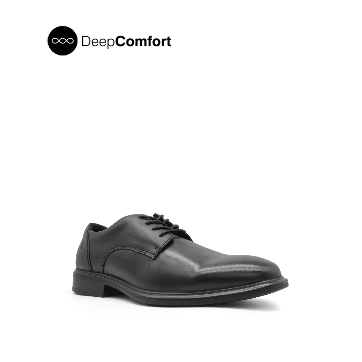 Osrik Lace Up Plain Toe Men's Shoes -Black Leather