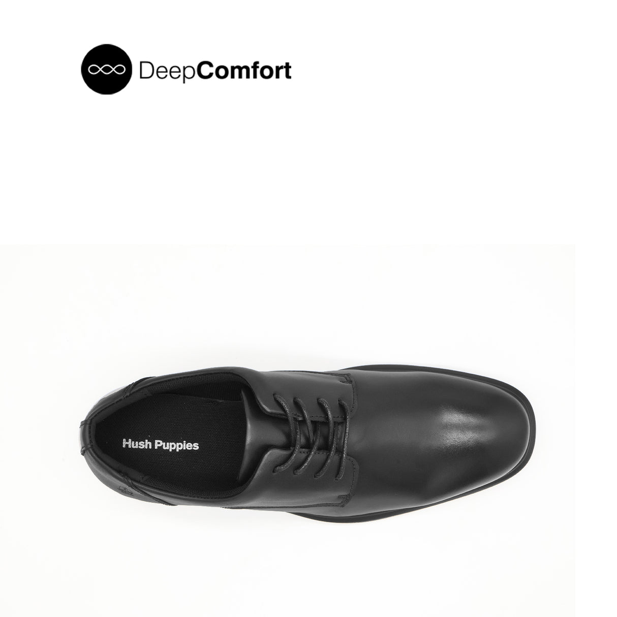 Osrik Lace Up Plain Toe Men's Shoes -Black Leather
