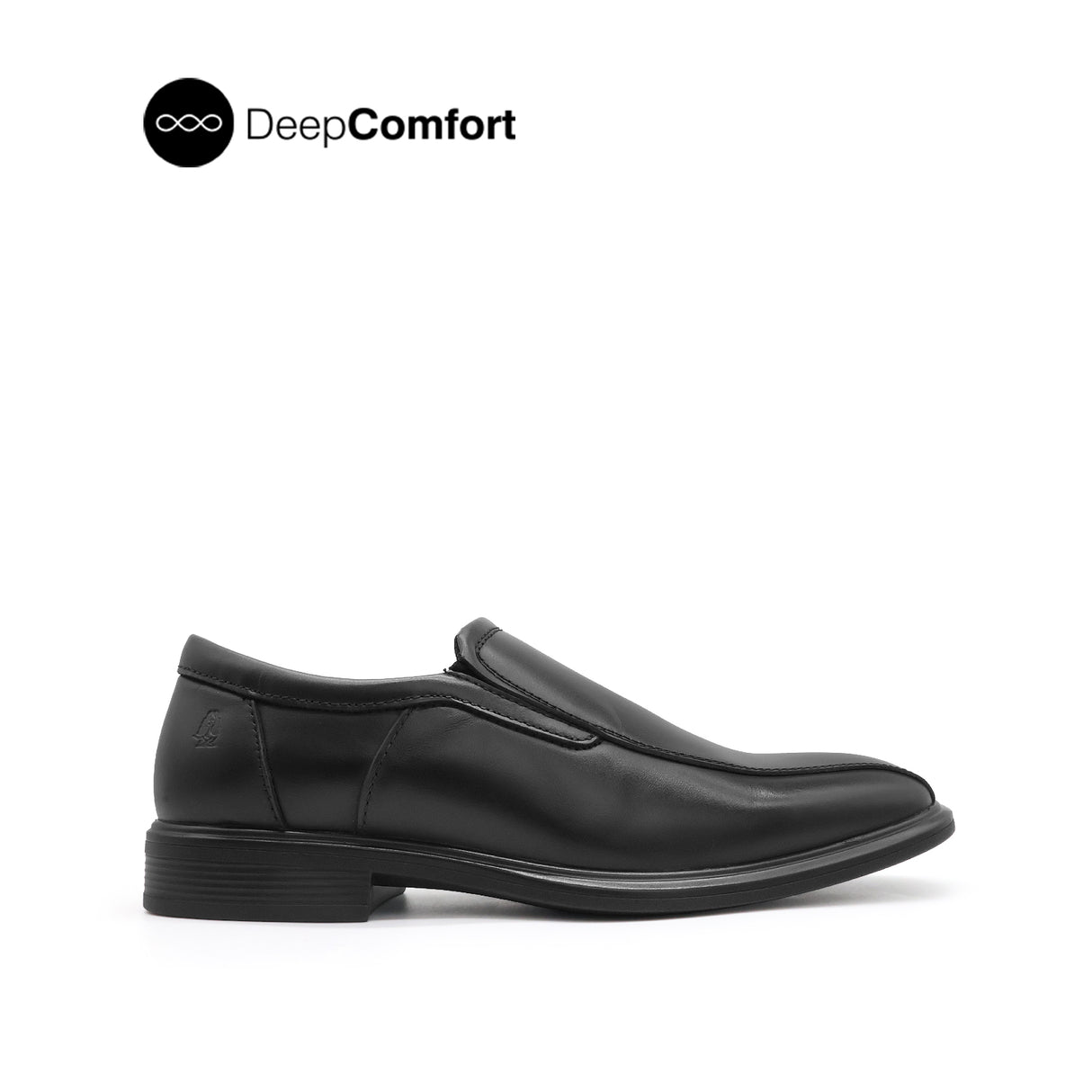 Osrik Slip On Bike Toe Men's Shoes -Black Leather