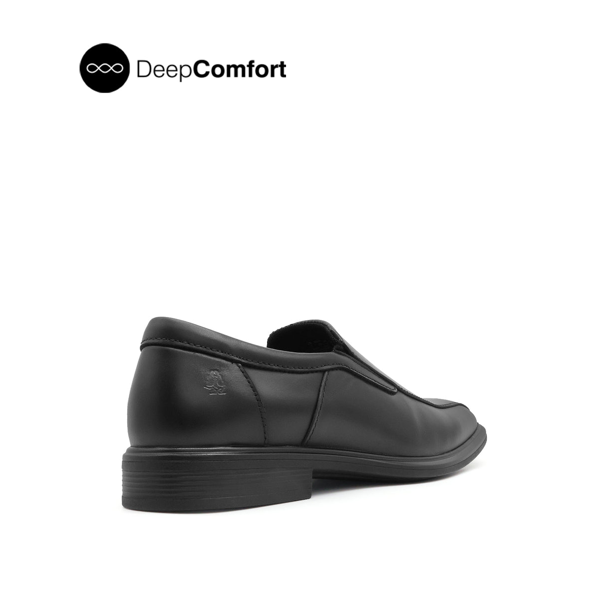 Osrik Slip On Bike Toe Men's Shoes -Black Leather