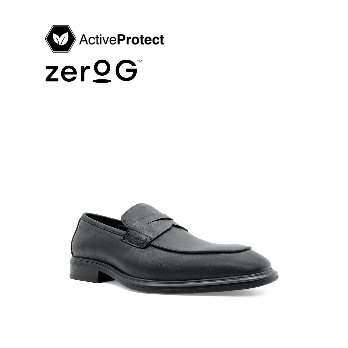 Osrik Slip On Penny Men's Shoes - Black Leather