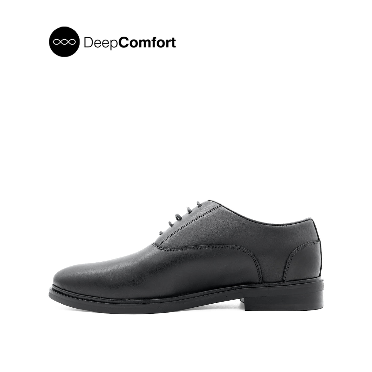 Nunzio Lace Up Plain Toe Men's Shoes - Black Leather