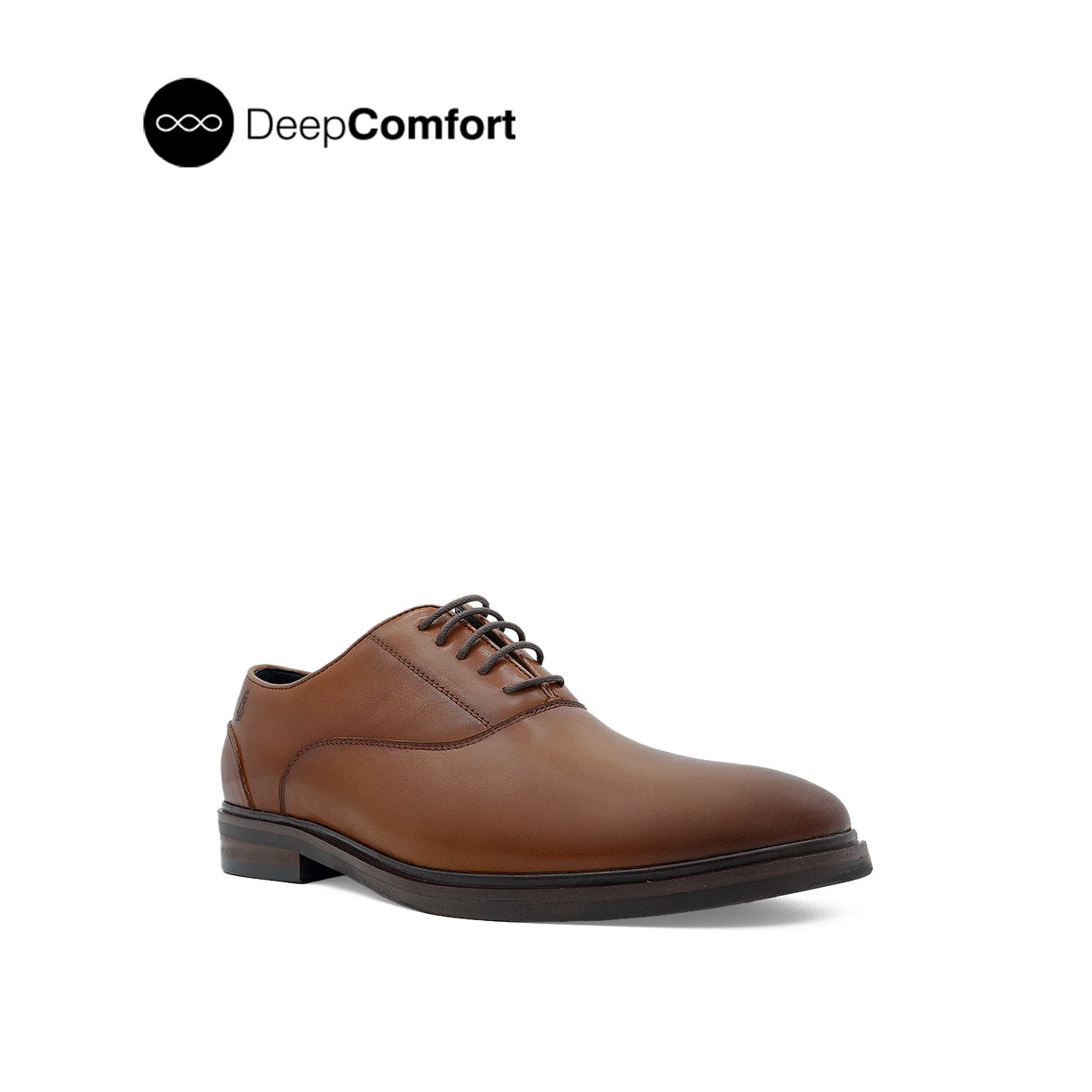 Nunzio Lace Up Plain Toe Men's Shoes- Tan Leather