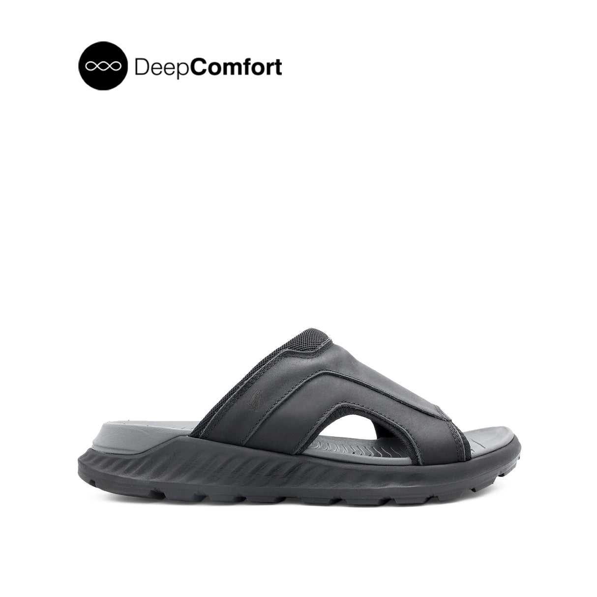 Rush Slides Men's Sandals - Black Leather