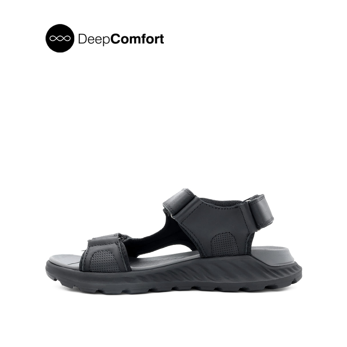 Rush Backstrap Men's Sandals - Black Leather
