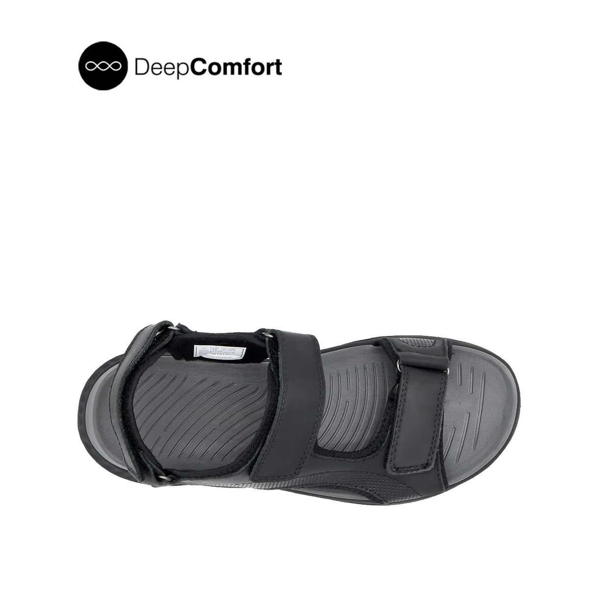 Rush Backstrap Men's Sandals - Black Leather