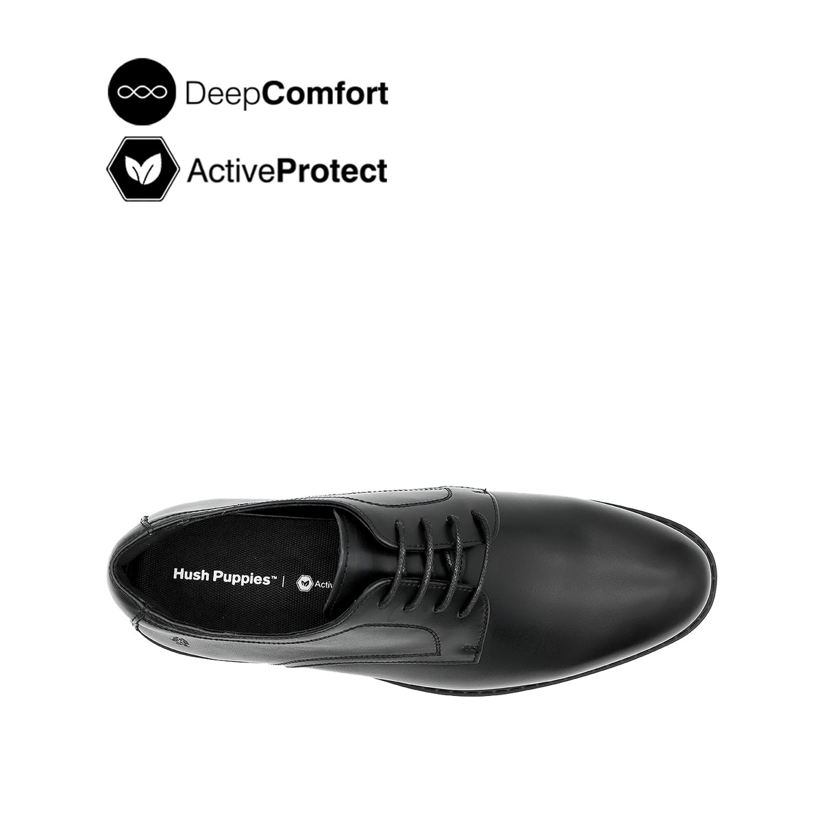 Salvador Lace Up PT Men's Shoes - Black Leather Hush Puppies Philippines