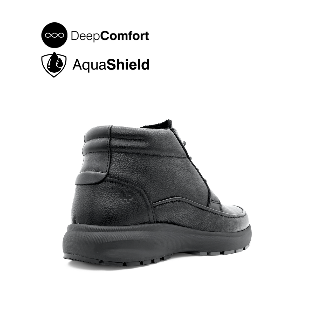 Reid Boots Apron Toe Men's Shoes - Black Leather