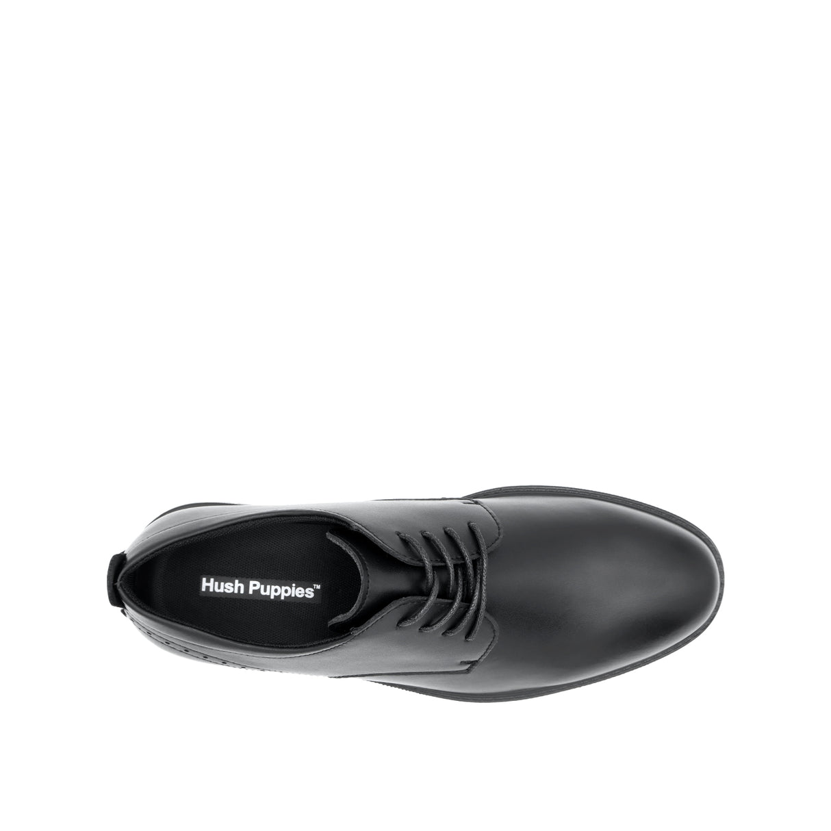 Ruffy Lace Up Plain Toe Men's Shoes - Black Leather