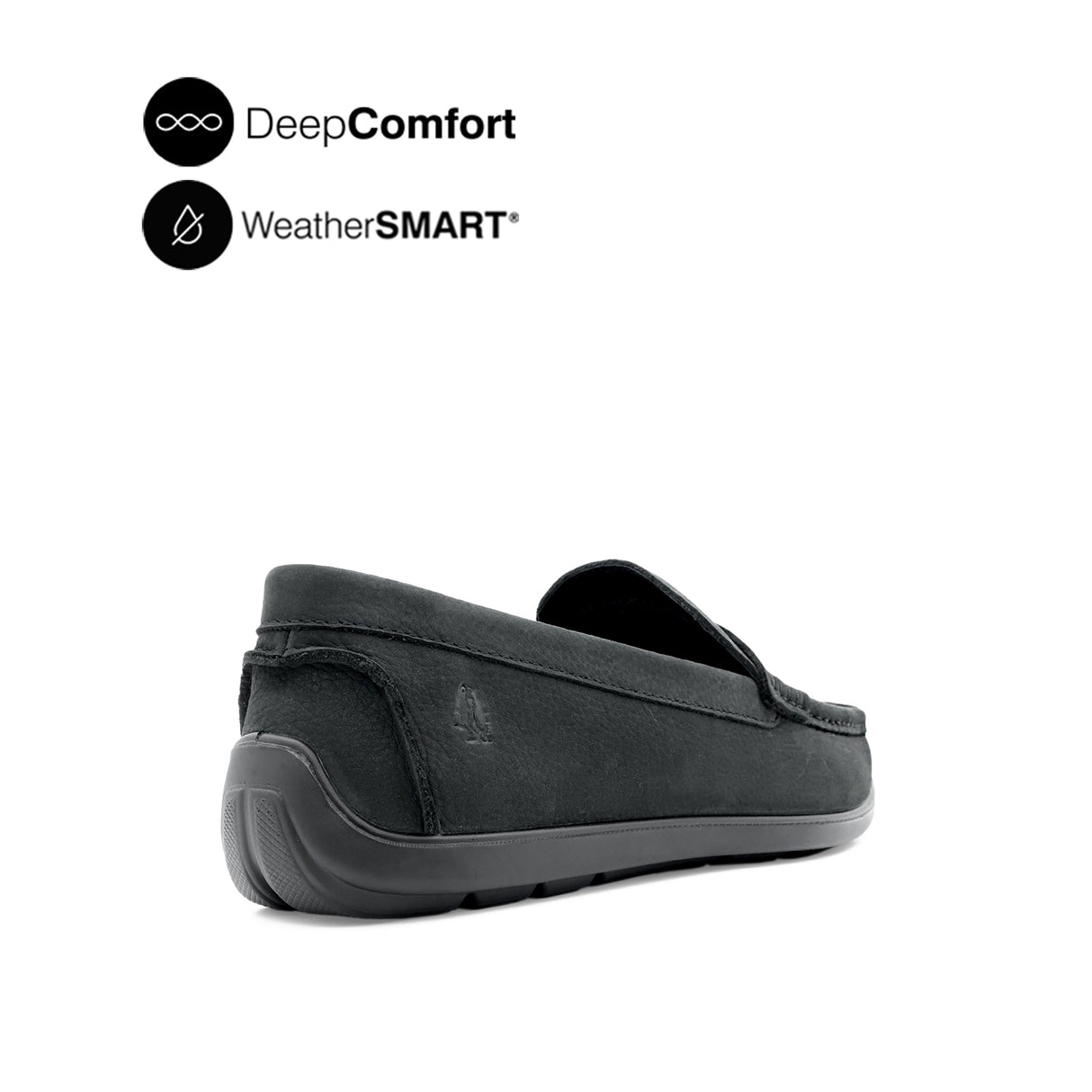 Sailor Slip On Penny Men's Shoes - Black Tumbled Nubuck WP
