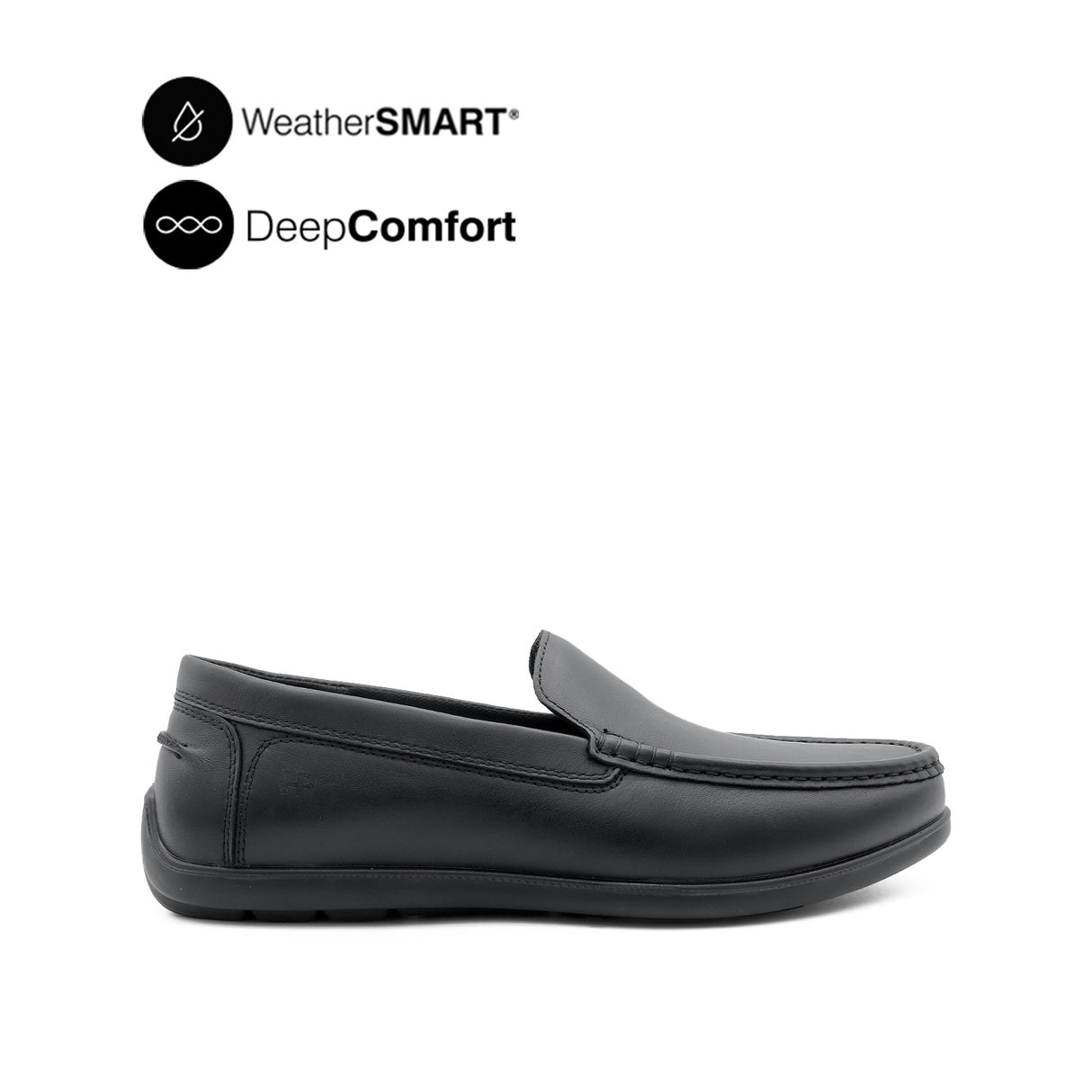 Sailor Venetian Men's Shoes - Black Leather WP