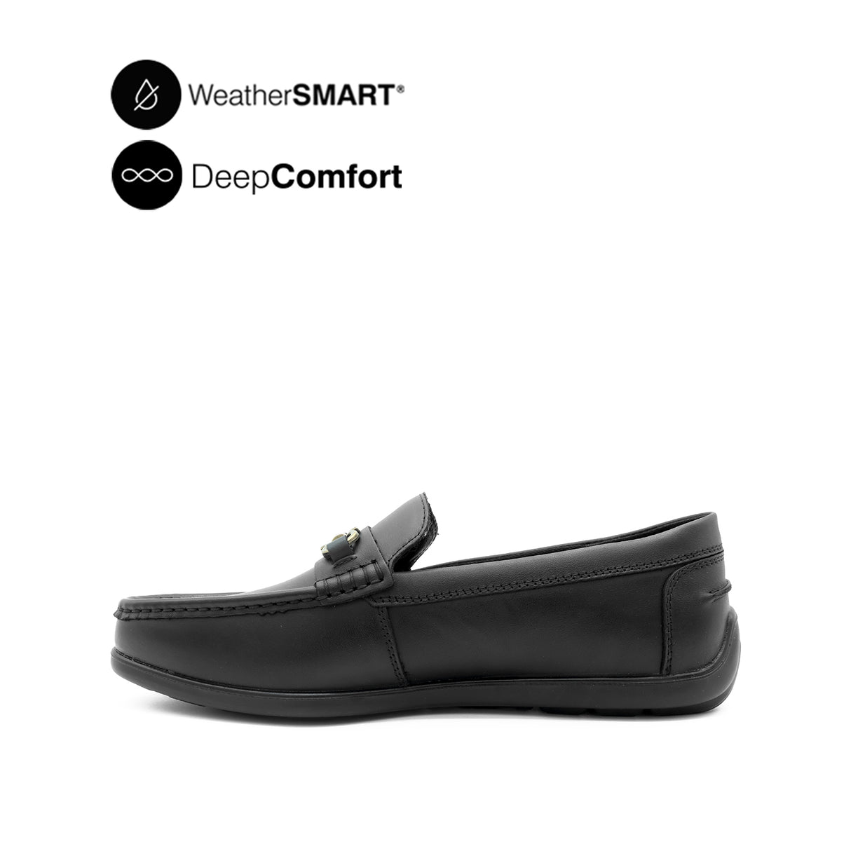 Sailor Metal Bit Men's Shoes - Black Leather WP