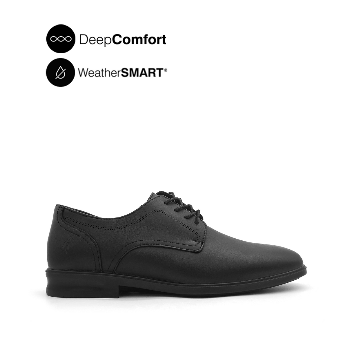 Pierre Lace Up PT Men's Shoes - Black Leather WP