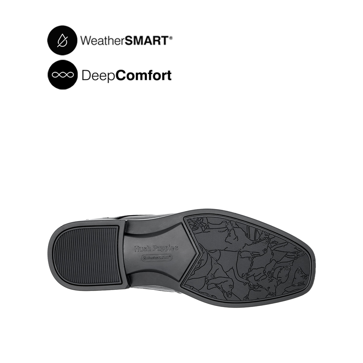 Pierre Slip On Apron Toe Men's Shoes- Black Leather Waterproof